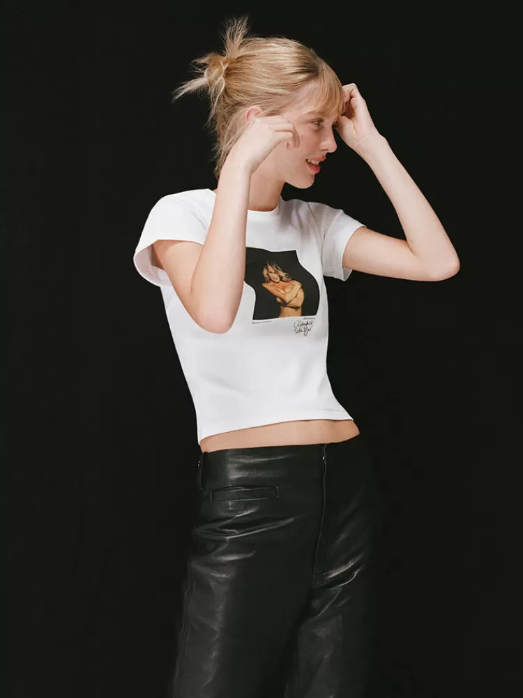 Women Réalisation Par Studio Baby Tee - White