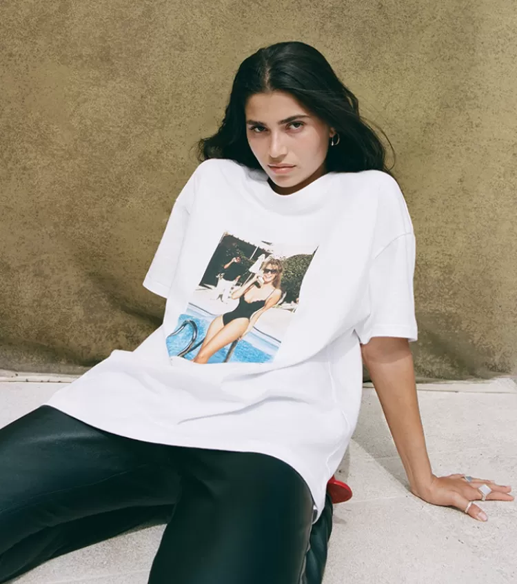 Women Réalisation Par The Poolside Tee - White